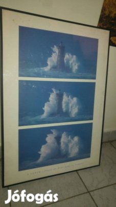 Világító torony viharban kép 50x71cm