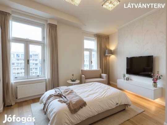 Világos, 4 szobás felújított otthon a Széna téren