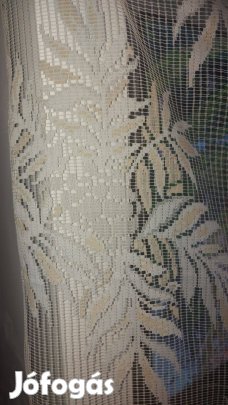 Világos függöny 2.5 x 4m fehér és bézs újszerű 3900Ft Veszprém