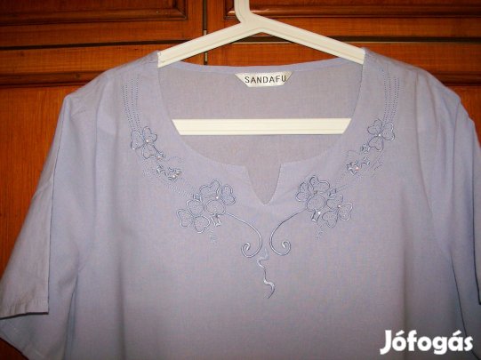 Világos lila női vékony vászon nagy méretű, ing XL