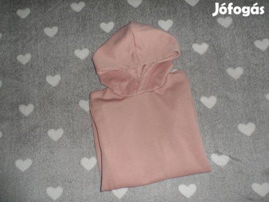 Világos rózsaszín kapucnis pulcsi / új / XS-es