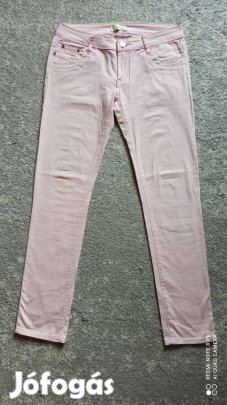 Világos rózsaszín skinny, sztreccses farmer