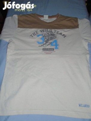 Világos színű és mintás rövid ujjú póló 13-14 évesre (méret 164)