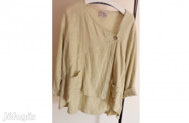 Világos zöld len kabátka