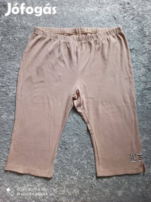 Világosbarna női pamut térdnadrág extra nagy méretű 52-es