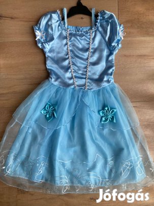 Világoskék Elza jelmez 140-es méret