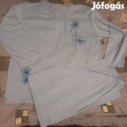 Világoskék XXL kétrészes pizsama