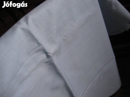 Világoskék, apró kockás inganyag - méteráru (II/5)