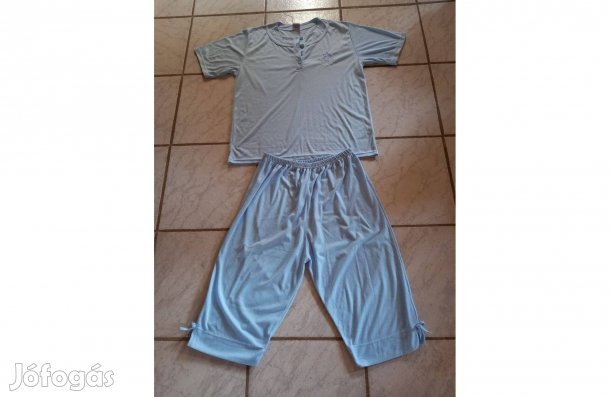 Világoskék pamut pizsama 42-44-es - Újszerű