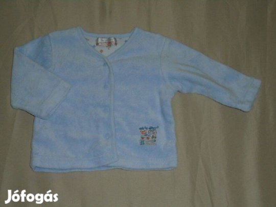 Világoskék színű patentos kardigán 3-6 hó (méret 68)
