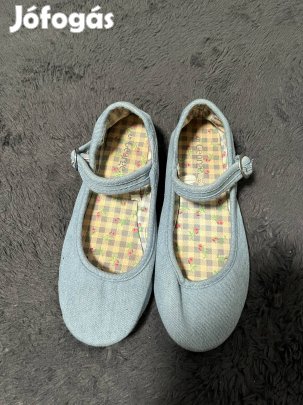 Vilagoskék textil cipő