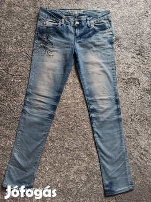 Világoskék vászon kövekkel díszített farmer 30-as új