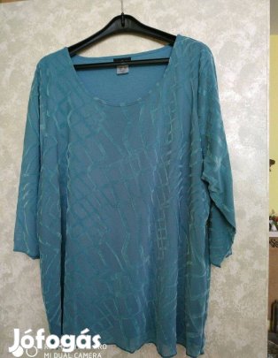 Világoszöld háromnegyedes ujjú felső nagy méretű 54-es