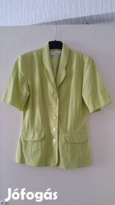 Világoszöld rövid ujjú divatos női blézer S-es méretű
