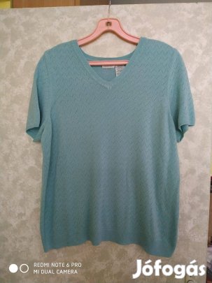 Világoszöld rövid ujjú pulóver nagy