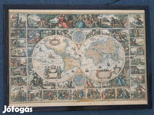 Világtérkép - Claes Jansz Visscher (N.J. Piscator) kb.70x100cm