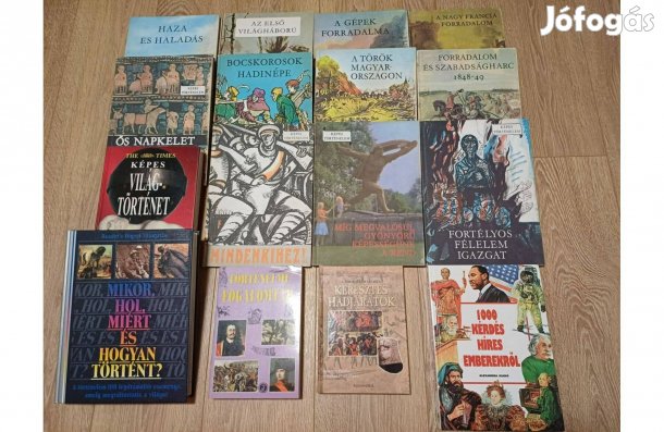 Világtörténelmi válogatás könyvcsomag, 16 db egyben