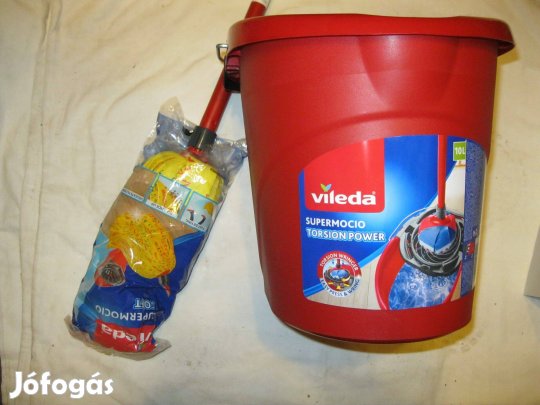 Vileda supermocio csavarókosaras felmosóvödör + felmosó