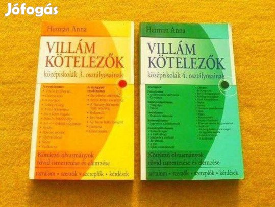 Villám kötelezők - Középiskola 3. és 4. osztályosainak