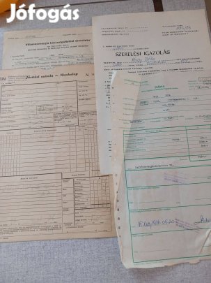 Villamosenergia kérelemi iratok a 80-as évekből 4db egybe