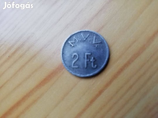 Villamosvasúti zseton régi Ritka db Miskolci 2 Forintos