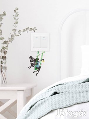 Villanykapcsoló matrica, Vanco-Up - Hintázó pillangótündér