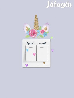 Villanykapcsoló matrica, Vanshe Homedecor - Unikornis, egyszarvú