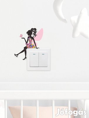 Villanykapcsoló matrica - Tavasztündér pillangóval