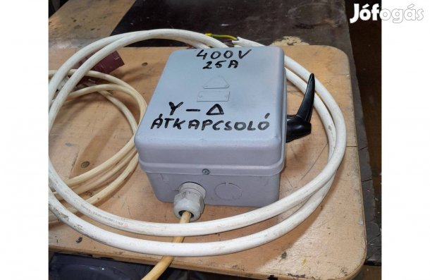 Villanymotor Kapcsoló csillag /delta üzemmód.400 V 25 Amp