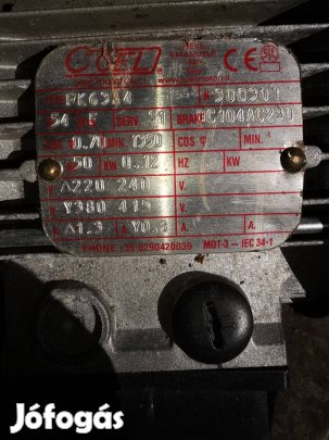 Villanymotor hajtásházzal