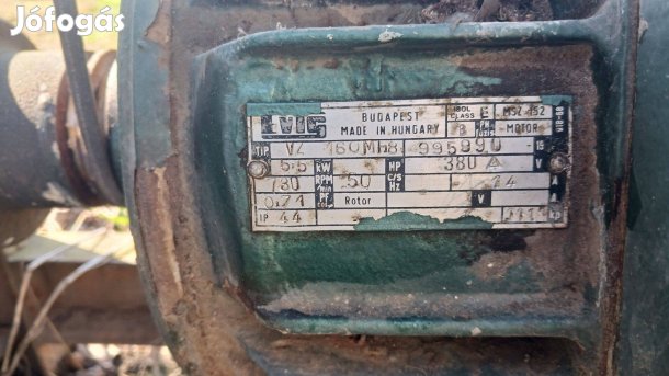 Villanymotor szivattyúval, állvánnyal