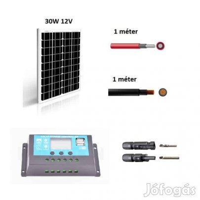 Villanypásztor Napelem 30W