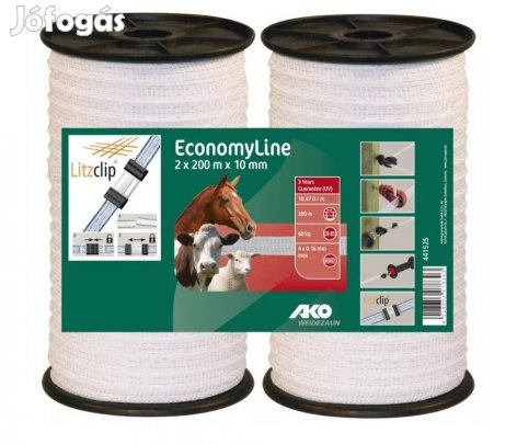 Villanypásztor Szalag 400m 60Kg 10,47 /m 10mm (2X200m)