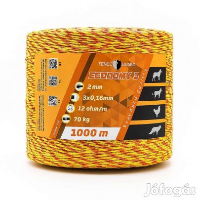 Villanypásztor Vezeték 1000m 70Kg 12 /m 2mm Fence Guard Economy3
