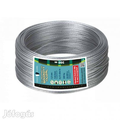Villanypásztor huzal 200m 200Kg 0,12 /m 1,5mm vezeték