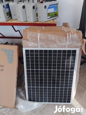 Villanypásztor napelem töltés vezérlővel 50W