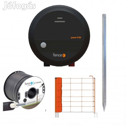 Villanypásztor szett birkáknak 50 m hosszú kerítéshez, hálóval