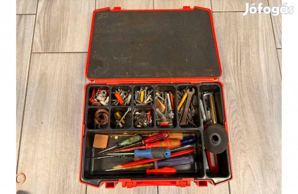 Villanyszerelő Szortiment szerszámos táska Koffer csavartartó