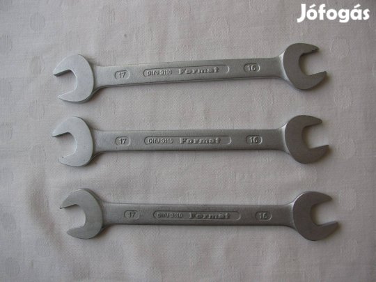Villáskulcs, villás kulcs , 16-17-es 3db
