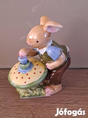Villeroy&Boch porcelán nyúl búgócsigával,húsvét, dísztárgy,dobozában