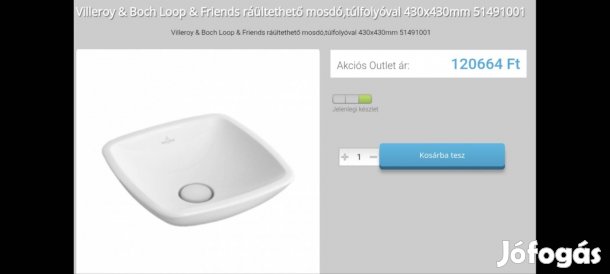 Villeroy & Boch mosdó eladó