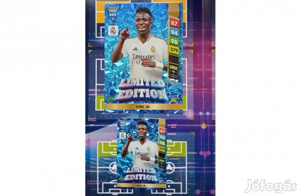 Vini Jr (Real Madrid) Panini Fifa 365 2025 XXL Limited focis kártya