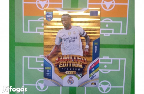 Vini Jr (Real Madrid) Panini Fifa 365 2026 Premium Gold Limited kártya