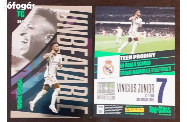 Vinícius Jr. Real Madrid Class Unbeatable focis kártya Top Class 2024