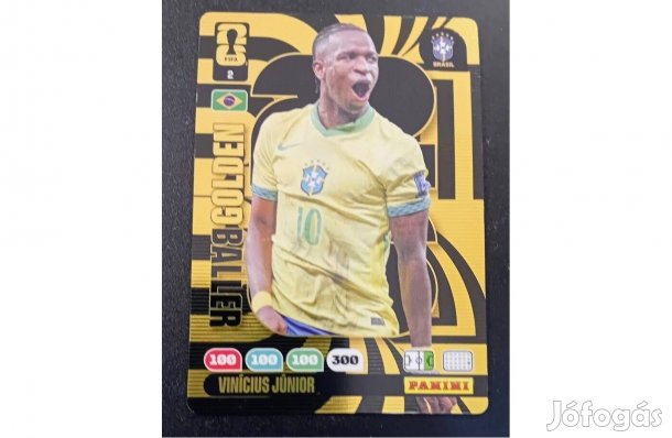 Vinícius Júnior Brazília Golden Baller focis kártya World Cup 2026