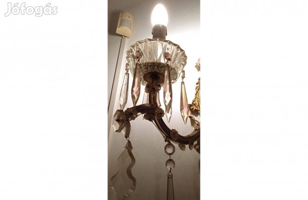 Vintage 2 ágú kristály falikar