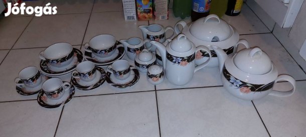 Vintage Alföldi kávés és teás porcelánkészlet