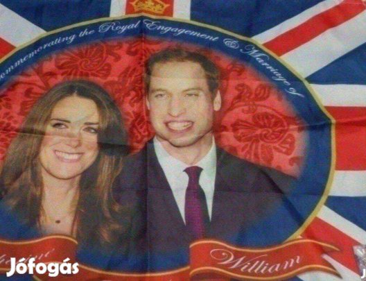 Vintage Angol selyem zászló Új 2011