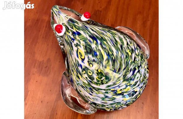 Vintage Art Murano üvegbéka papírnehezék