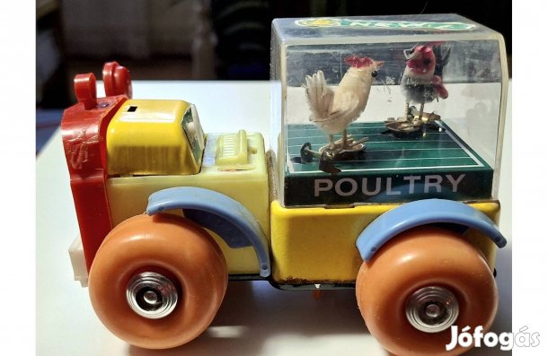 Vintage Baromfiszállító autó 1960-as évek